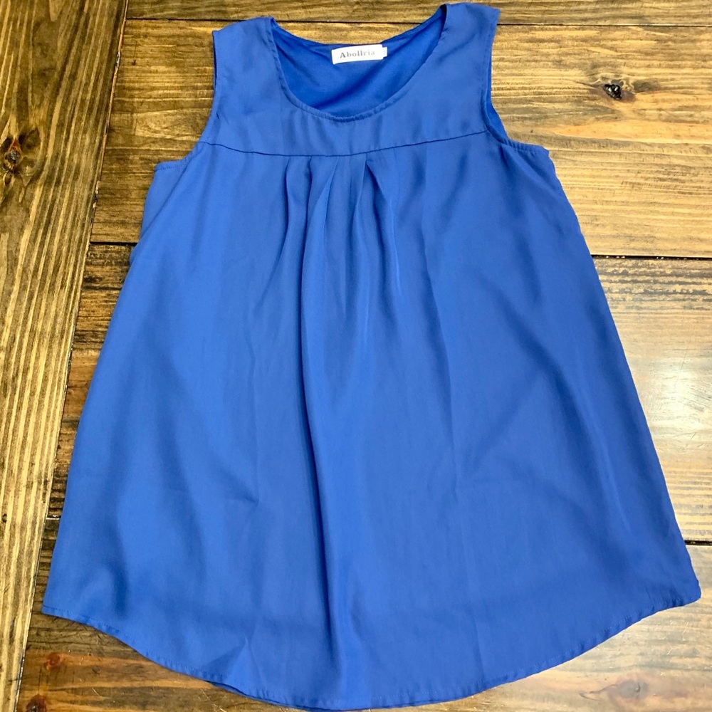 Abollria Women’s Royal Blue Sleeveless Top (M)